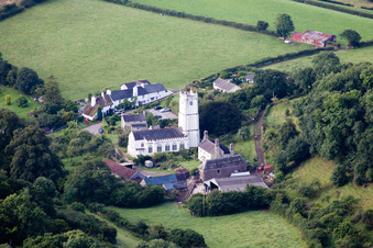 Vue oblique de Denbury dans le département Angleterre, Grande Bretagne