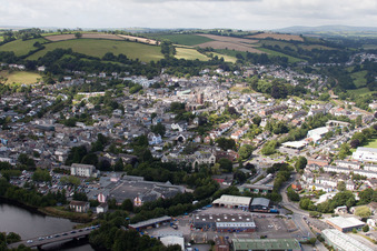 Vue oblique de Berry Pomeroy dans le département Angleterre, Grande Bretagne