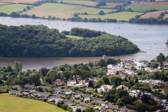 Vue aérienne de Totnes dans le département Angleterre, Grande Bretagne