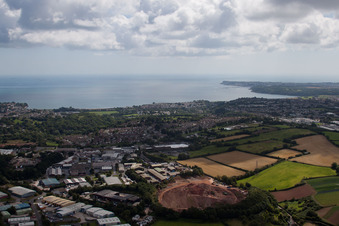 Totnes dans le département Angleterre, Grande Bretagne vue d'en haut
