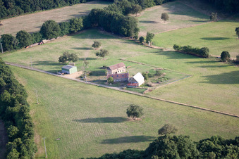 Dollon dans le département Sarthe, France depuis l'avion