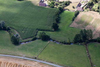 Vibraye dans le département Sarthe, France depuis l'avion