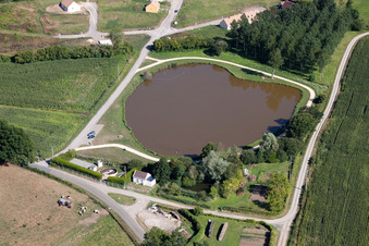Lamnay dans le département Sarthe, France hors des airs