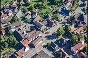 Vue aérienne de Village - Vue à le quartier Bodersweier in Kehl dans le département Bade-Wurtemberg, Allemagne