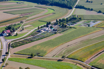 Vue aérienne de Garden Times Black à le quartier Bodersweier in Kehl dans le département Bade-Wurtemberg, Allemagne