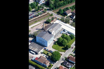 Vue aérienne de Eichenauer dans la rue Jahnstr. à Kandel dans le département Rhénanie-Palatinat, Allemagne