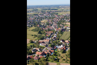 Vue aérienne de Rue Bolzhurst à le quartier Legelshurst in Willstätt dans le département Bade-Wurtemberg, Allemagne