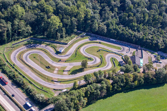 Vue aérienne de Piste de karting à le quartier Urloffen in Appenweier dans le département Bade-Wurtemberg, Allemagne