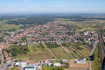 Vue aérienne de Du sud à le quartier Urloffen in Appenweier dans le département Bade-Wurtemberg, Allemagne