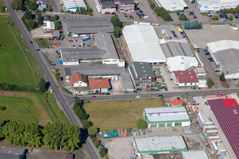 Vue aérienne de B+M Wood World à Appenweier dans le département Bade-Wurtemberg, Allemagne