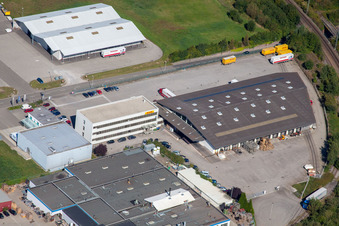 Vue aérienne de Bureau de douane Appenweier à Appenweier dans le département Bade-Wurtemberg, Allemagne