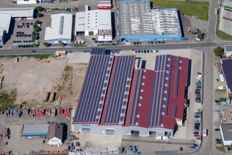 Vue aérienne de Aciers spéciaux Edro à Appenweier dans le département Bade-Wurtemberg, Allemagne