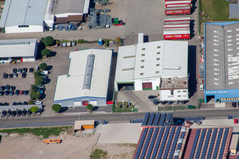 Vue aérienne de Werner Forwarding à Appenweier dans le département Bade-Wurtemberg, Allemagne