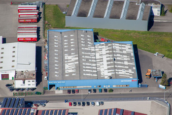 Vue aérienne de Bross Vins, Boissons Roth à Appenweier dans le département Bade-Wurtemberg, Allemagne