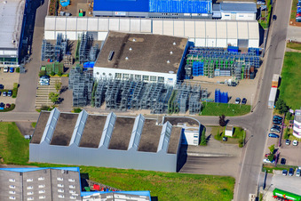 Vue aérienne de Zone industrielle de Nachtweide à Appenweier dans le département Bade-Wurtemberg, Allemagne