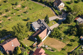 Dans les Ries à le quartier Fessenbach in Offenburg dans le département Bade-Wurtemberg, Allemagne vue d'en haut