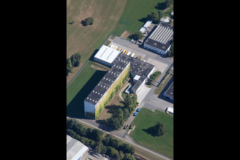 Vue aérienne de Tesa fonctionne à Offenburg dans le département Bade-Wurtemberg, Allemagne