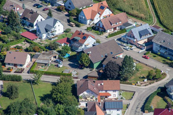 Vue aérienne de Chemin des sureaux à le quartier Sand in Willstätt dans le département Bade-Wurtemberg, Allemagne