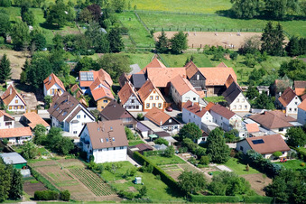 Photographie aérienne de Brehmstraße depuis le sud à le quartier Minderslachen in Kandel dans le département Rhénanie-Palatinat, Allemagne