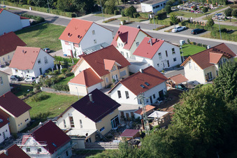 Photographie aérienne de Nouvelle zone de développement An d. Anhaide à le quartier Schaidt in Wörth am Rhein dans le département Rhénanie-Palatinat, Allemagne