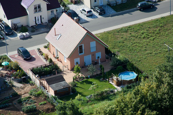 Nouvelle zone de développement An d. Anhaide à le quartier Schaidt in Wörth am Rhein dans le département Rhénanie-Palatinat, Allemagne d'en haut