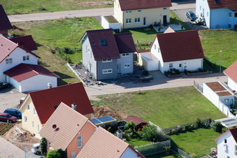 Nouvelle zone de développement An d. Anhaide à le quartier Schaidt in Wörth am Rhein dans le département Rhénanie-Palatinat, Allemagne hors des airs