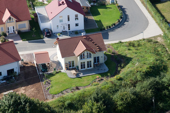 Nouvelle zone de développement An d. Anhaide à le quartier Schaidt in Wörth am Rhein dans le département Rhénanie-Palatinat, Allemagne depuis l'avion