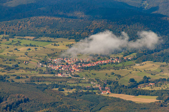 Wingen dans le département Bas Rhin, France depuis l'avion
