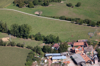 Vue aérienne de Schaidter Mühle, points de départ à le quartier Schaidt in Wörth am Rhein dans le département Rhénanie-Palatinat, Allemagne