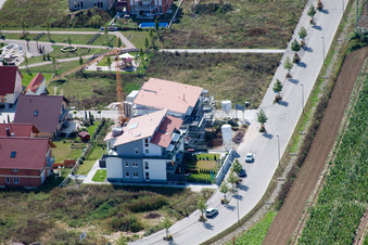 Sur la haute piste à Kandel dans le département Rhénanie-Palatinat, Allemagne vue du ciel