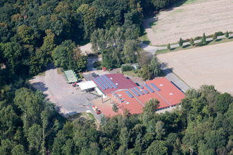 Vue aérienne de Steinicke Metz à le quartier Hayna in Herxheim bei Landau dans le département Rhénanie-Palatinat, Allemagne