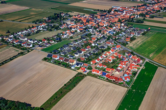 Photographie aérienne de Du sud-est à le quartier Hayna in Herxheim bei Landau dans le département Rhénanie-Palatinat, Allemagne