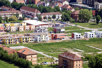 Vue aérienne de Landau Sud Rue Charles de Gaulle à Landau in der Pfalz dans le département Rhénanie-Palatinat, Allemagne
