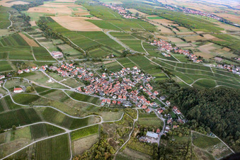 Vue aérienne de De l'ouest à le quartier Gleishorbach in Gleiszellen-Gleishorbach dans le département Rhénanie-Palatinat, Allemagne