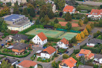 Vue aérienne de Courts de tennis à Eppelsheim dans le département Rhénanie-Palatinat, Allemagne