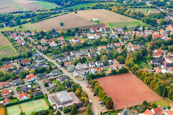 Vue aérienne de Schillerstraße vue du nord à Eppelsheim dans le département Rhénanie-Palatinat, Allemagne