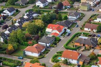 Vue aérienne de Schillerstraße vue de l'est à Eppelsheim dans le département Rhénanie-Palatinat, Allemagne