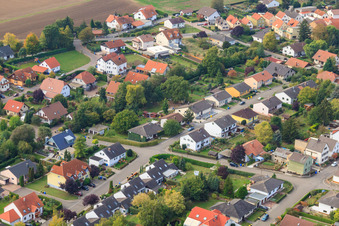 Photographie aérienne de Dans le jardin du moulin depuis le nord-ouest à Eppelsheim dans le département Rhénanie-Palatinat, Allemagne