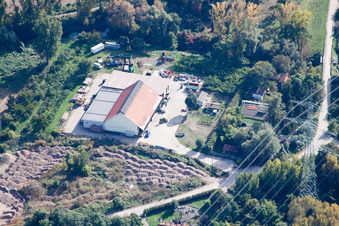 Vue aérienne de Cercle de théâtre 1975 eV à Worms dans le département Rhénanie-Palatinat, Allemagne