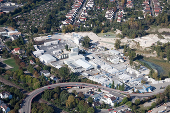 Vue aérienne de Briqueterie silico-calcaire à le quartier Oggersheim in Ludwigshafen am Rhein dans le département Rhénanie-Palatinat, Allemagne