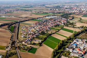 Vue aérienne de Quartier Studernheim in Frankenthal dans le département Rhénanie-Palatinat, Allemagne