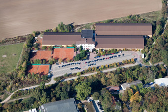 Vue aérienne de Sud, Club de tennis à Frankenthal dans le département Rhénanie-Palatinat, Allemagne