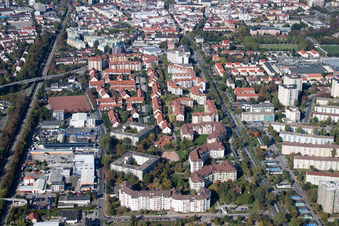 Vue aérienne de Mahlastr à Frankenthal dans le département Rhénanie-Palatinat, Allemagne
