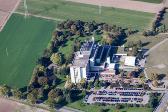 Vue aérienne de Clinique de la ville à Frankenthal dans le département Rhénanie-Palatinat, Allemagne