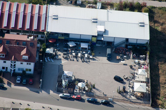Vue aérienne de Walz Maison et Jardin à le quartier Bobenheim in Bobenheim-Roxheim dans le département Rhénanie-Palatinat, Allemagne
