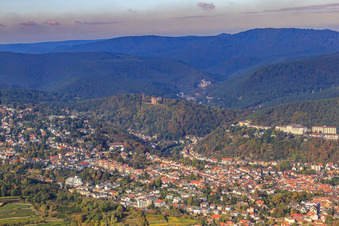 Vue aérienne de Ruines du monastère de Limbourg à le quartier Grethen in Bad Dürkheim dans le département Rhénanie-Palatinat, Allemagne