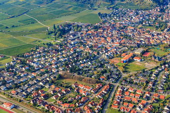 Vue aérienne de Vue d'État avec IGS Deidesheim-Wachenheim à Wachenheim an der Weinstraße dans le département Rhénanie-Palatinat, Allemagne