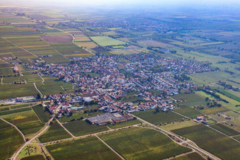 Vue aérienne de Vue de la ville depuis le nord-ouest à Niederkirchen bei Deidesheim dans le département Rhénanie-Palatinat, Allemagne