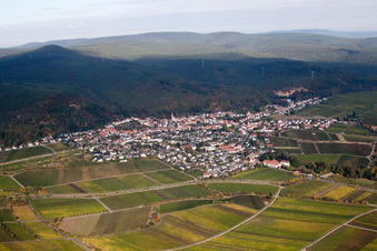 Vue aérienne de Vue du sud-est à le quartier Königsbach in Neustadt an der Weinstraße dans le département Rhénanie-Palatinat, Allemagne