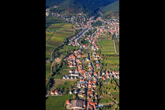 Vue aérienne de Kurpfalzstraße Loblocher Straße, Hainstr à le quartier Mußbach in Neustadt an der Weinstraße dans le département Rhénanie-Palatinat, Allemagne